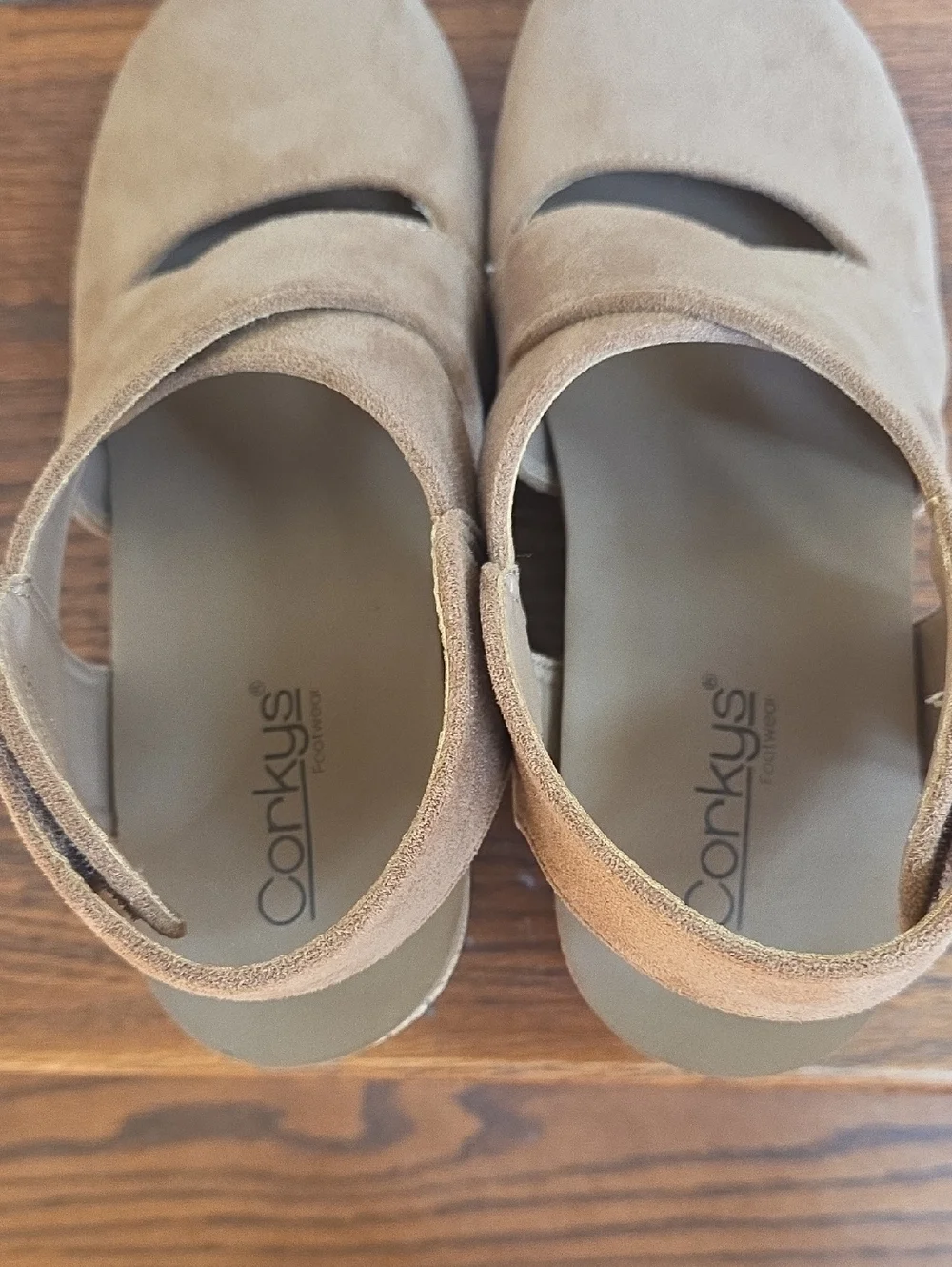 Corkys Prove IT wedge closed toe swede sandal 7.5 - Picture 6 of 8